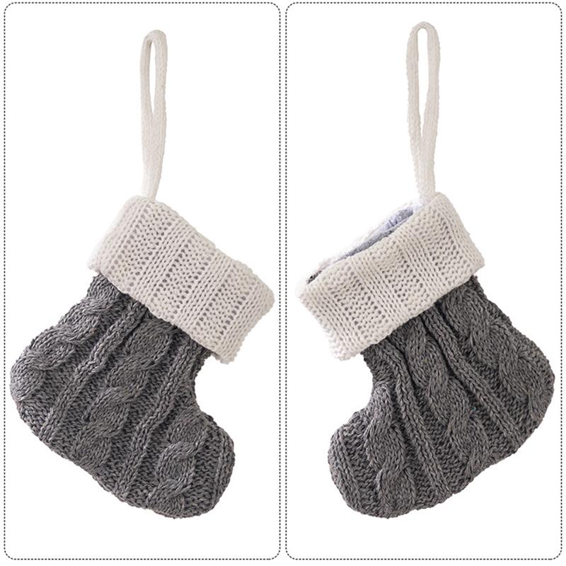Product Introduction of Tất Dệt Kim, Đồ Trang Trí Giáng Sinh, Tất Treo Cây Thông Noel, Tất Giáng Sinh Mini, Mặt Dây Chuyền 22