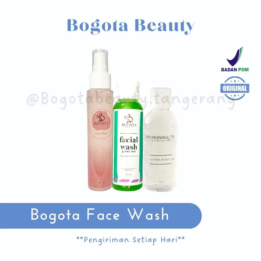 Facial wash Greentea | 2in1 Habbatussauda | DiamondGlow by Bogota Beauty Facewash Pembersih Wajah Semua Jenis Kulit Semua Jenis Kulit