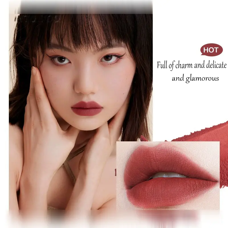 Son Môi Nhiều Màu, Lì Nhung, PCU, Lâu Trôi, Không Thấm Nước, Bóng, Cảm Giác Sương Mù, Lâu Trôi, Son Môi Cosmetic Mỹ Phẩm Trang Điểm Nữ Women 5