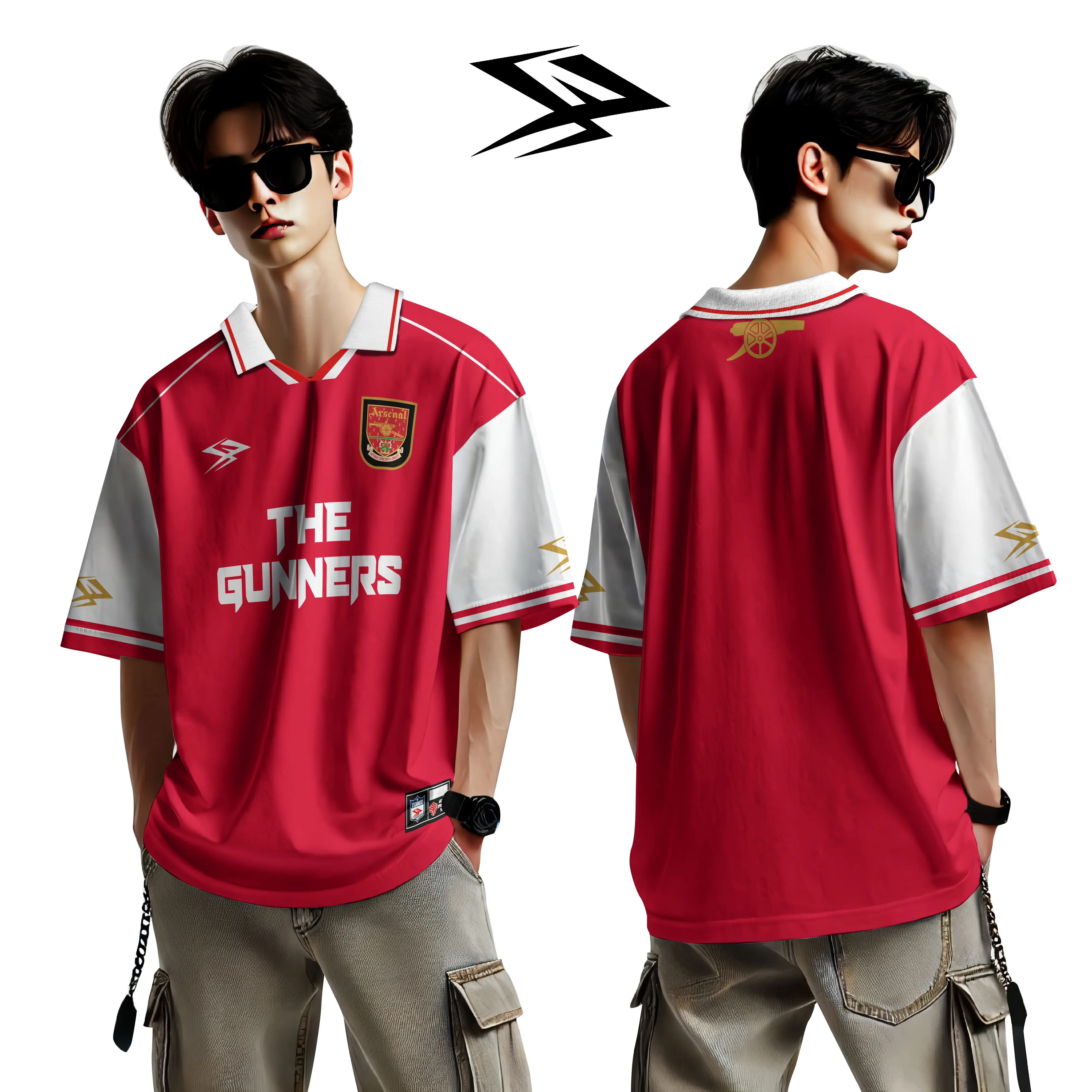 Jersey Oversize Casual Arsenal Red Fullprint