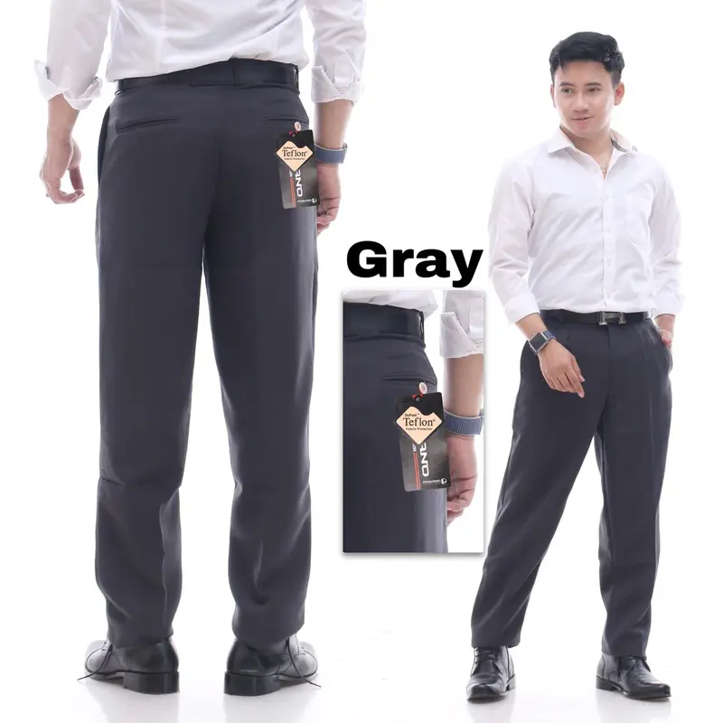 CELANA KANTOR SEMI BEGY PRIA TERLARIS Panjang Formal Kain Tebal Lembut Hitam Kerja Standar bahan 5