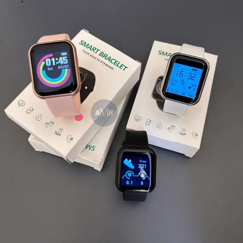 Smartwatch wanita Y68 Smart watch Y68 Waterproof smartwatch Bluetooth Fitness Tracker Musik Watch y68 Smartband Y68 Smart band 4