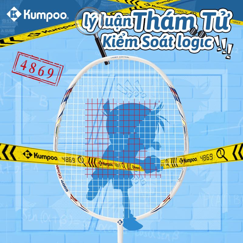  Vợt Cầu Lông KUMPOO 4869 Sợi Carbon Bền Chuyên Nghiệp Thật 4U G6 Bắn Đơn 