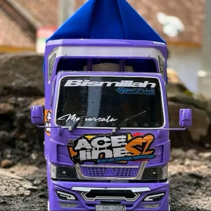 promo miniatur truck oleng full lampu bonus terpal Toys 1