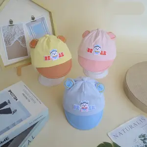 (Baru Lahir - 6 Bulan) Topi Cap Bayi Baru Lahir Motif BIT RAB And Bear Premium Murah