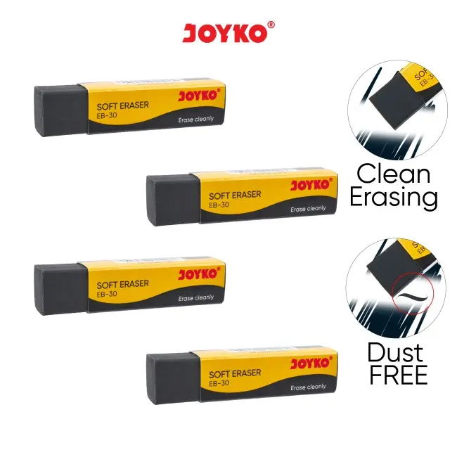(1BIJI)JOYKO ERASER EB 30 WARNA BLACK