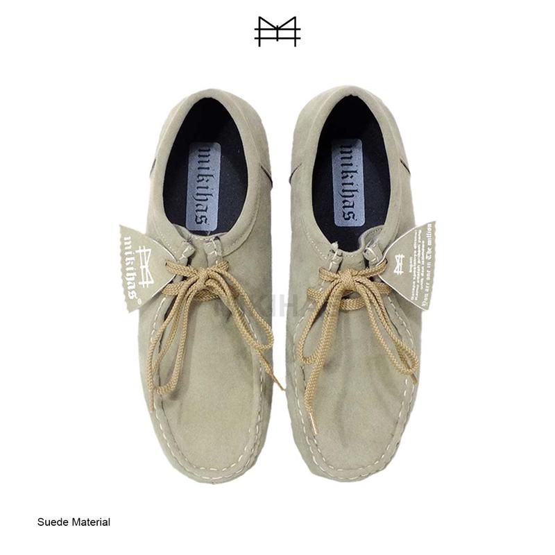 Sepatu Pria Kasual Mikihas Rhetops Sneakers Kulit Suede Ringan Chungky - Shoes, Casual boots suede sol Karet Rubber Ringan combat boots 3
