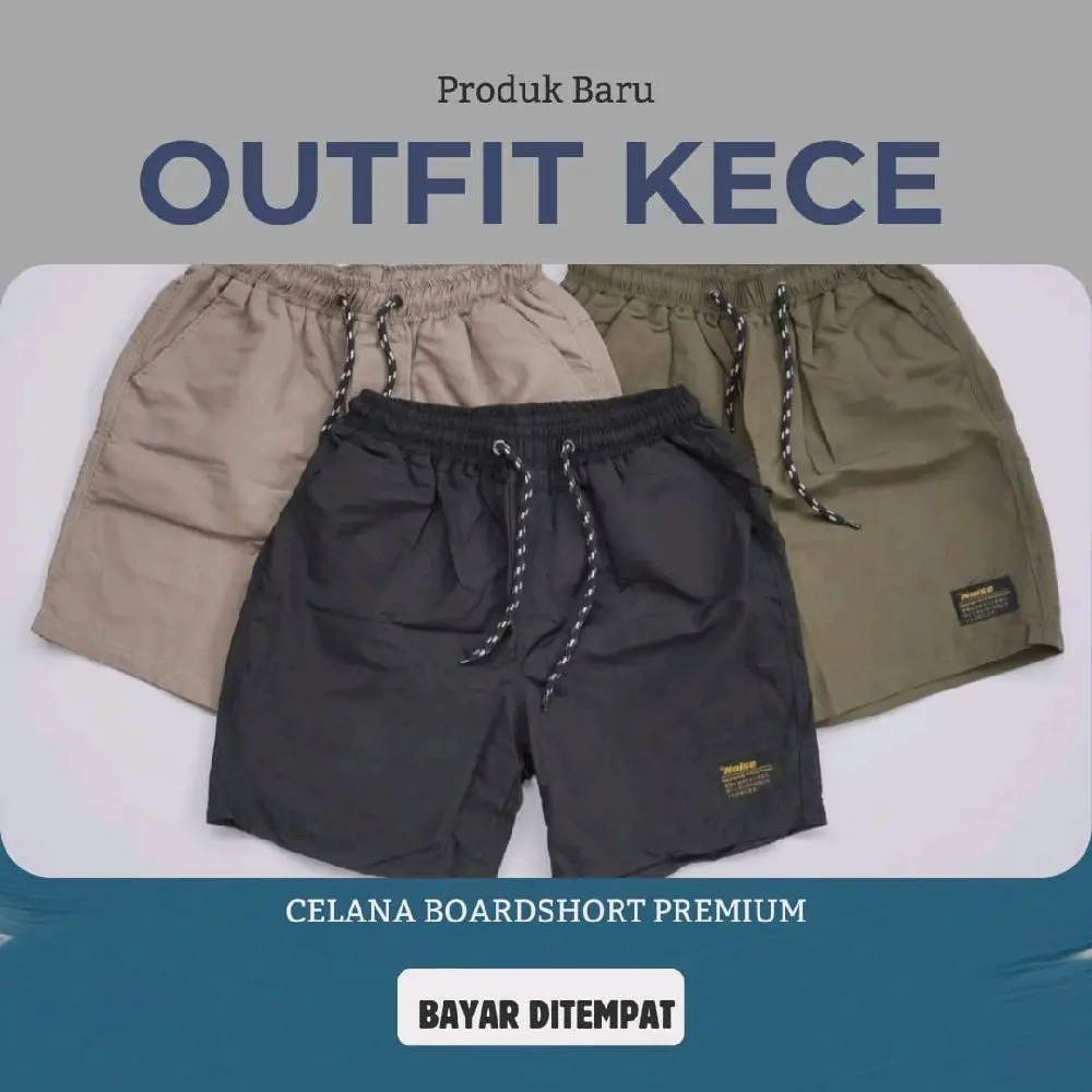COD Celana Pendek Laki Laki Dewasa Model Diatas Lutut Celana Boardshort Pria Distro Keren Katun Nyaman Santai Boxer Panjang