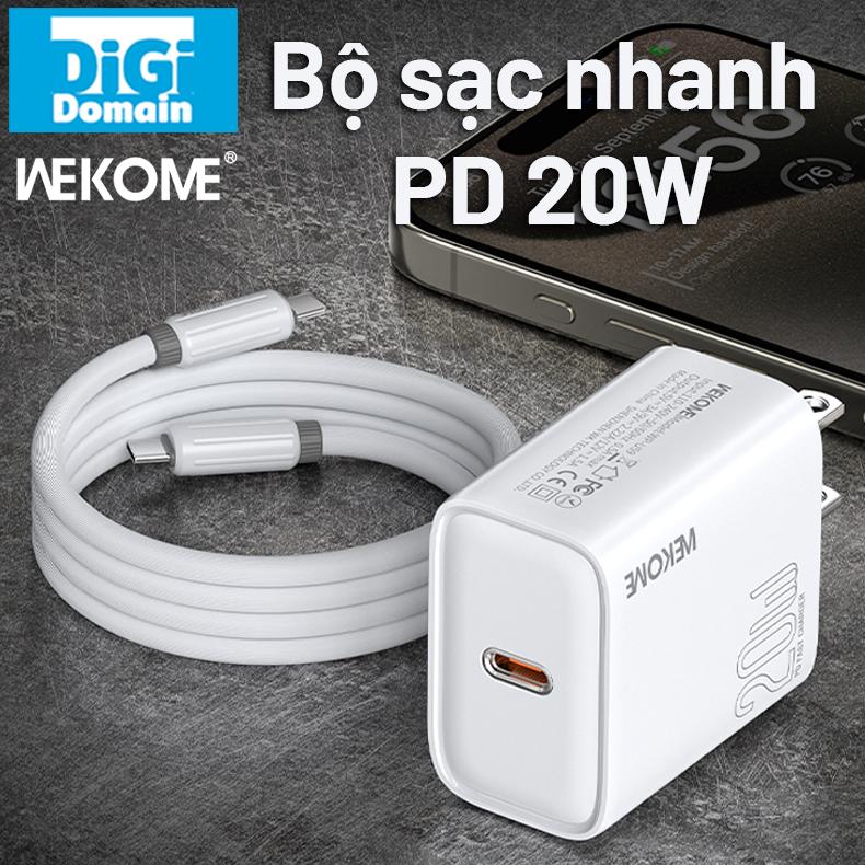 DIGI & Wekome Bộ sạc nhanh PD 20W / 30W, Áp dụng cho iPhone 15 16 Pro Max Plus, Samsung Redmi xiaomi oppo Vivo Phụ kiện điện thoại, cục sạc type c WP-U59 / WP-U61