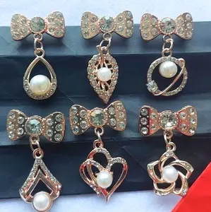 Bros Hijab Dagu Panjang Pin Jilbab Jurai Peniti Kerudung Juntai Mutiara Mewah