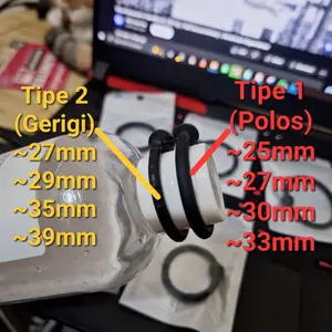 O Ring Pipa Karet Elastis Ring Seal Pipa SiCR Beads T1 SiCR Beads T2