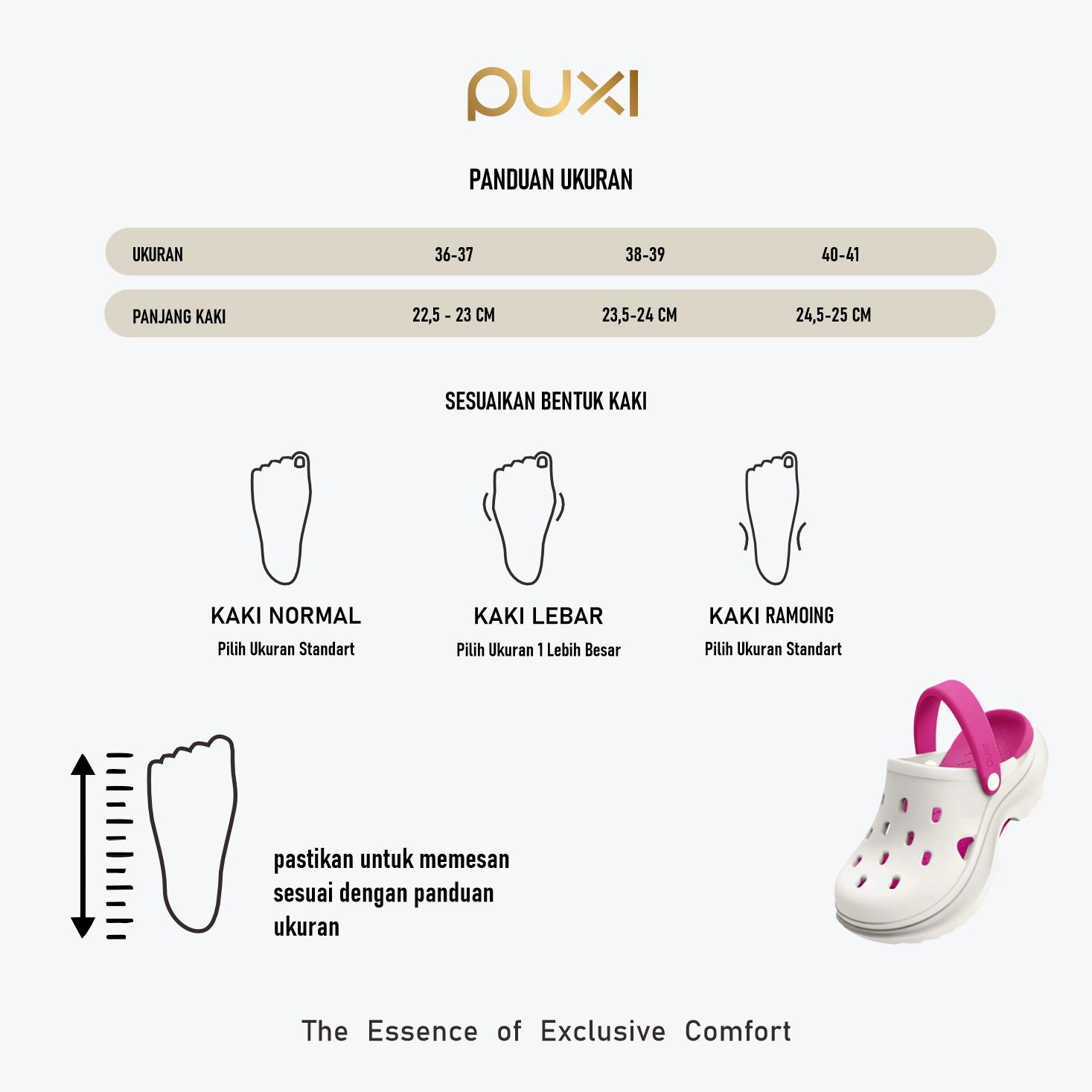 PUXI Sandal Wanita Yeri Clog Style Trendy Sendal Ringan Dengan Desain Nyaman dan Trendi Size 36-41