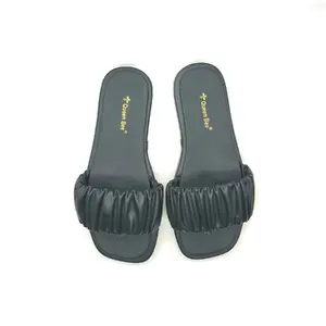 QUEEN BEE SANDAL WANITA SELOP KERUT KOREAN STYLE