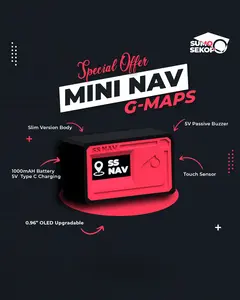 MINI NAV V1 OLED (Layar Kotak) - Maps, Notif Pesan, Animasi Dasai Mochi, Jam