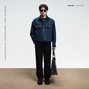 Arholma Studios -  Denim Boxy Double Zip Jacket Savage Blue
