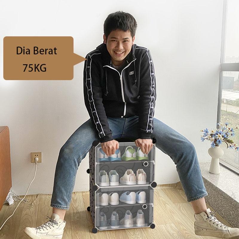 Tidy Tribe Rak Sepatu mudah Yang diperkuat dengan Pintu masuk Rumah penghemat ruang Penyimpanan Pengumpulan debu Penghapus sepatu Kecil Asrama rak Sepatu bersih Plastik Mainan Menghemat ruang sepatu untuk dibersihkan