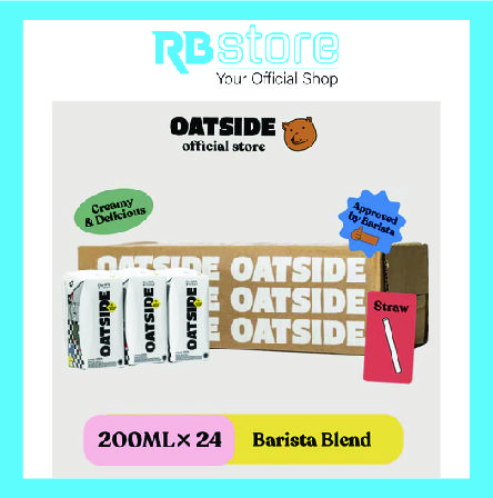 OATSIDE MILK BARISTA BLEND 200ML DUS ISI 24 / DUS (Sedotan/STRAW) Minuman Susu Dairy Gula