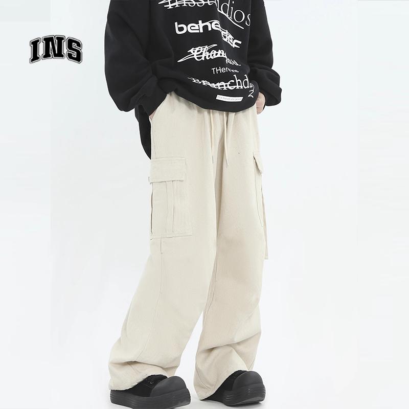 Celana cargo panjang pria celana panjang cargo pria celana joger pria jumbo baju cowok keren celana pinggang karet celana kantong Loose pants Celana olahraga hitam oversize Kerja Straight Jogger Fit Slim Baggy Kantor Chino Casual 2