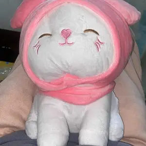 Boneka Lucu Kucing Boneka Lembut Mainan Mewah Kucing dengan Penutup Mata Kado Anak Plush Toy Buah Dolls