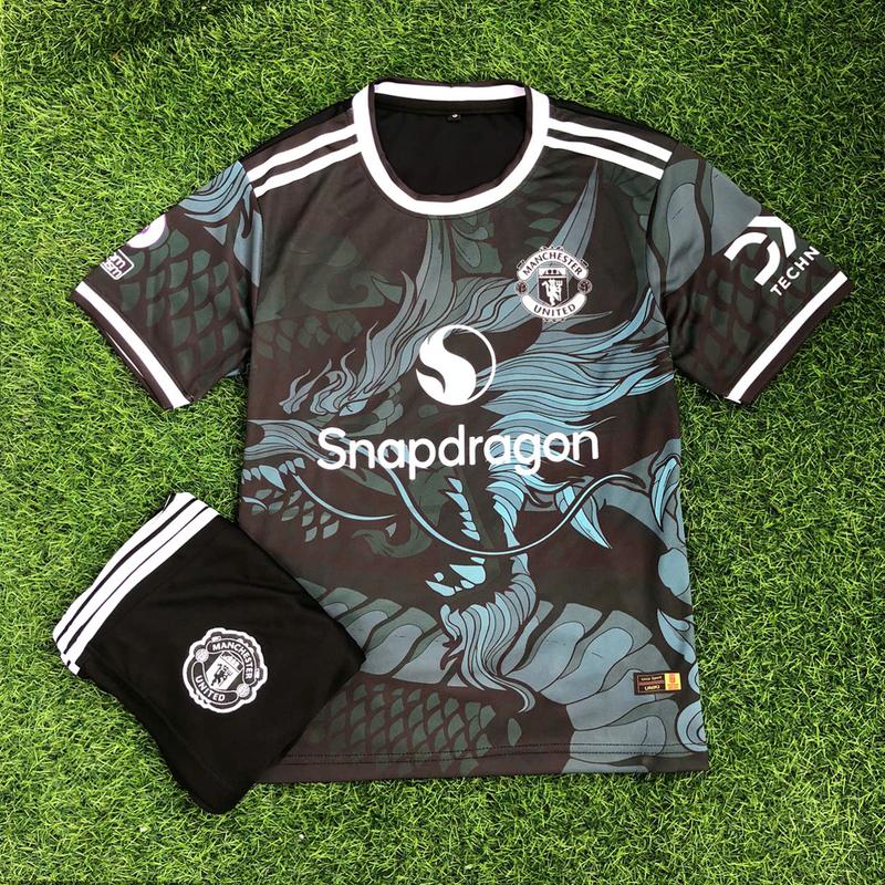 [MU - RX] IN TÊN SỐ - BỘ QUẦN ÁO ĐÁ BANH M>>U hoạ tiết rồng xanh, quần áo bóng đá in tên số áo theo yêu cầu, chất vải thun mè cao cấp, co giãn thoáng mát