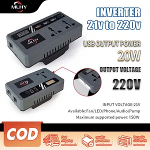 MLHY Inverter 12v24v ke 220v soket Baterai Makita Fast Charging USB 12v soket konverter daya multifungsi Pengisi daya cepat USB