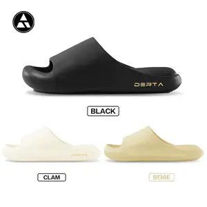 Derta-Gold Series Sandal Wanita Dewasa Jelly Slip On Terbaru 2025 Sendal Slop Cewek Empuk Aesthetic Size 36-44 EVA Shoes Karet Selop