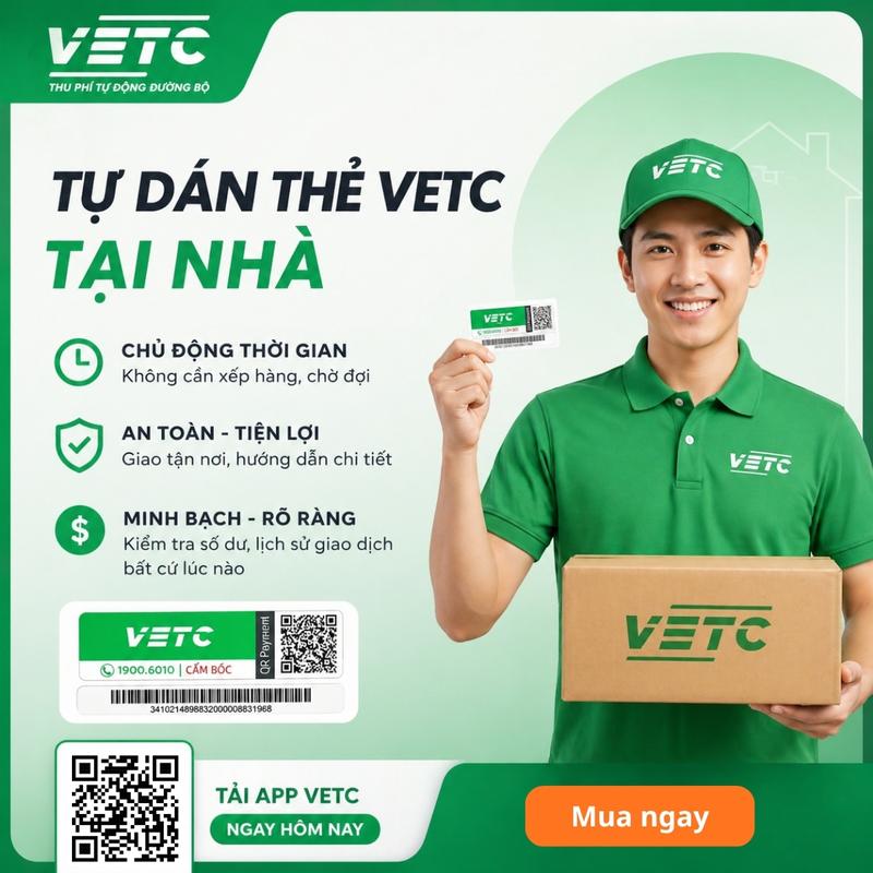 (Hướng dẫn A-Z) Thẻ VETC thu phí tự động dán tại nhà - ETC Hà Nội