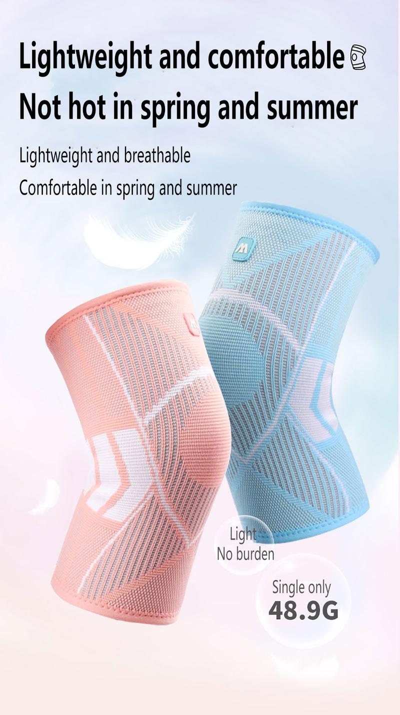Product Introduction of KOKOSSI 1Piece Knitted Sports Fitness Kneepad Anti Slip Four Sided Elastic Nylon Breathable Sweat Absorbing Knee Sleeve 20