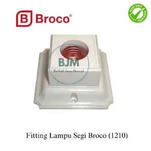 Broco Fitting lampu plafon murah besar cream type broco 1210 persegi original broco mura