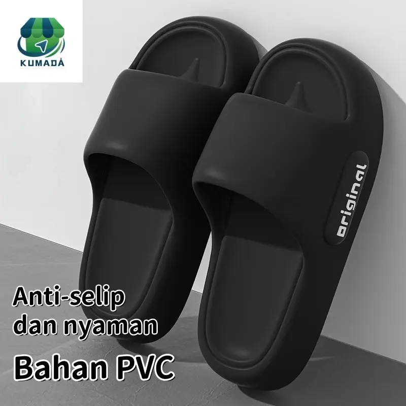 Sandal Olahraga Luar PVC Dalam Ruangan Rumah Bersol Tebal Anti-selip Sandal Ukuran Besar Untuk Pria