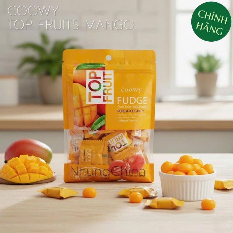 Kẹo dẻo TOP FRUIT COOWY nhiều hương vị trái cây - Xoài, Mix vị Ăn Vặt Candy Snack