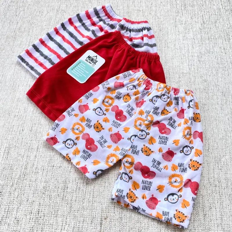 3 PCS Celana bayi baru lahir celana pendek NEWBORN Mungil Baby Wear 2