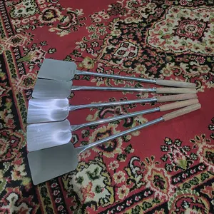 Sutil martabak telur dengan ganggang kayu bahan full Stainless panjang 50CM