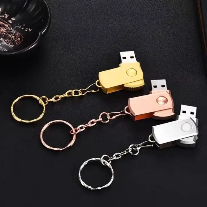Ổ đĩa Lung Linh USB 2.0, Chất liệu kim loại, Dung lượng: 1GB-128GB, Màu sắc: 3 tùy chọn, Công suất thực, Tốc độ cao, Thiết kế bền 2