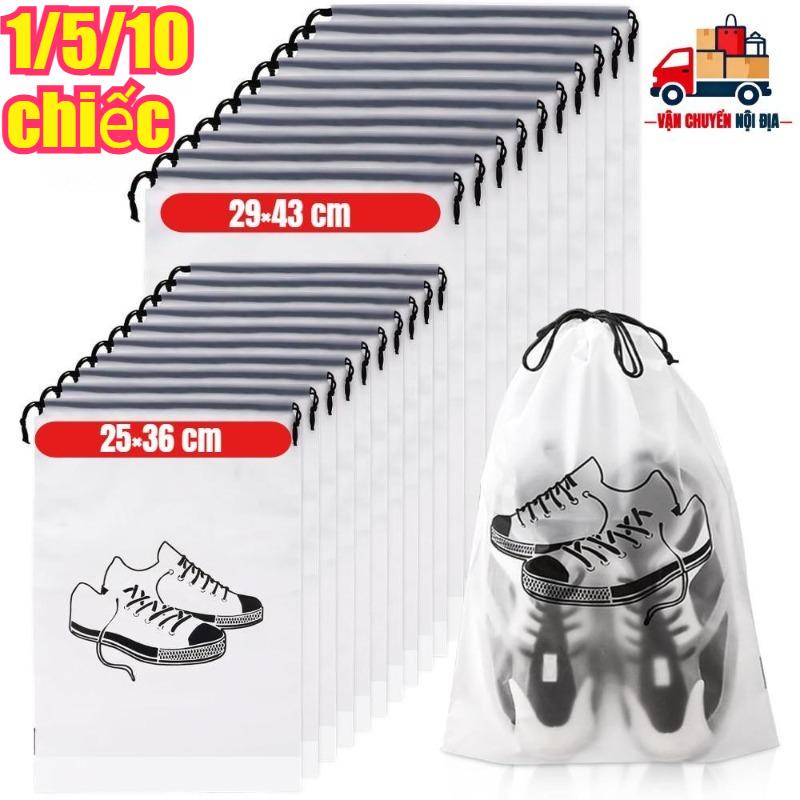 Túi Đựng Giày Trong Suốt Nhám Có Dây Rút / Túi Lưu Trữ Chống Nước Chống Bụi Dễ…