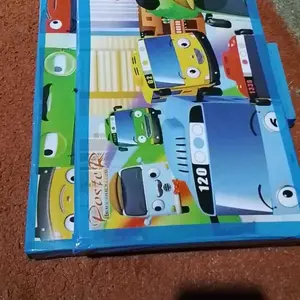 Meja belajar lipat karakter anak +papan tulis Pendidikan Cowok Cewek Game papan  tulis