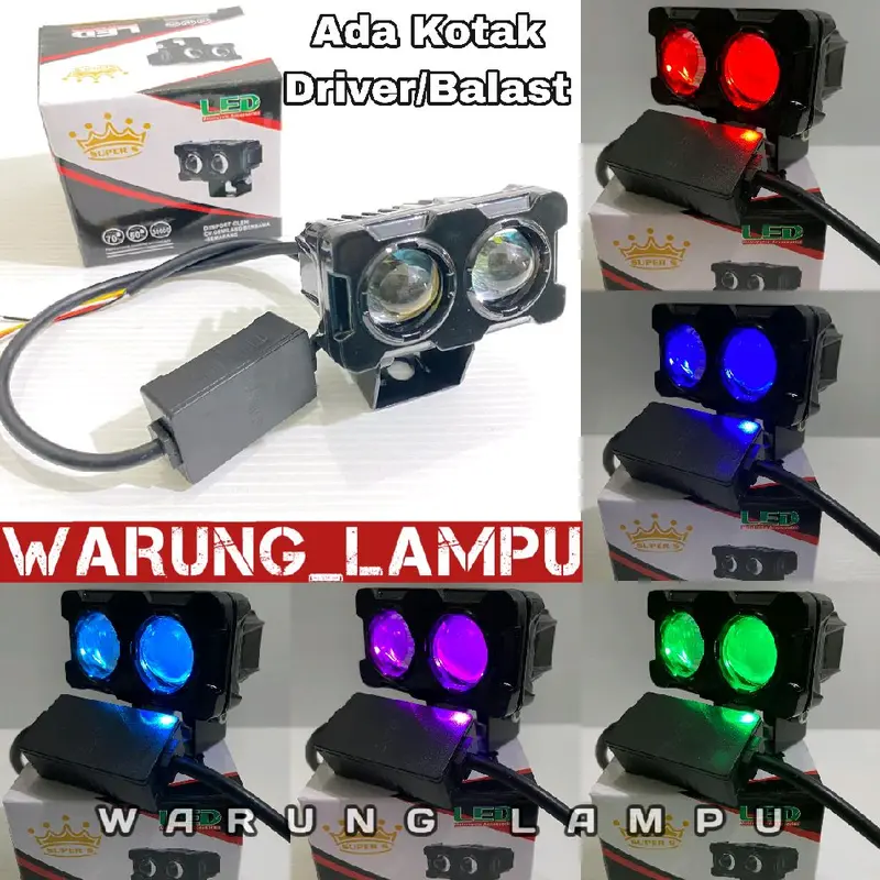 Lampu Tembak Laser 2 Mata Super S D2 Devil CS 1061 Waterproof 20Watt Ada Kotak Driver/Ballast 0