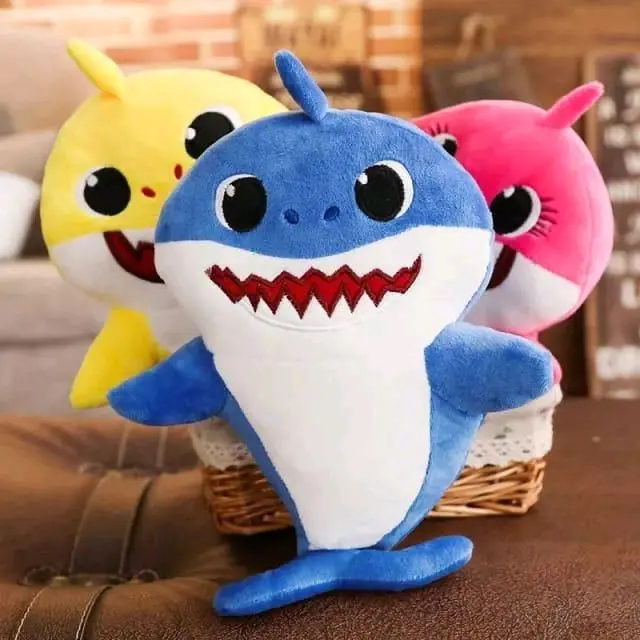 Boneka Baby Shark 25cm Mainan Anak  Toys Baby Shark Kartun Boneka Ikan Hiu Dolls 5