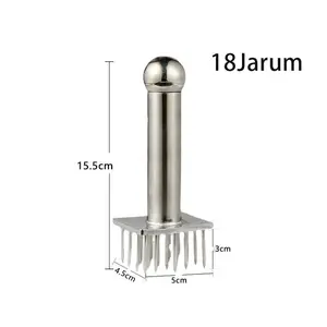 HomeMaster Tusukan Daging - Piercer Stainless Steel untuk Meat & Kulit Tahan Karat