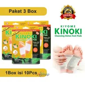 KINOKI Paket 3 Box isi 30 pcs, Penyerap Racun Tubuh pads kaki