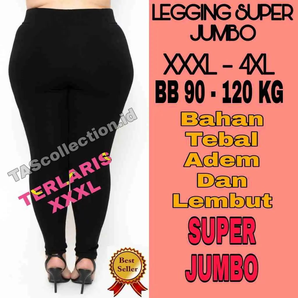 Legging HW SUPER JUMBO XXXL/4XL BB 80 - 150 KG legging jumbo legging Wanita lejing leging