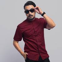 Gambar PAKAJI Kemeja Pria Kerah Sanghai Koko Lengan Pendek Polos Maroon 1043 - M dari PAKAJI OFFICIAL Kota Tangerang Selatan 3 Tokopedia