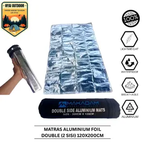 Matras Aluminium Foil Double Waterproof 2 Sisi 120x200cm - Outdoor