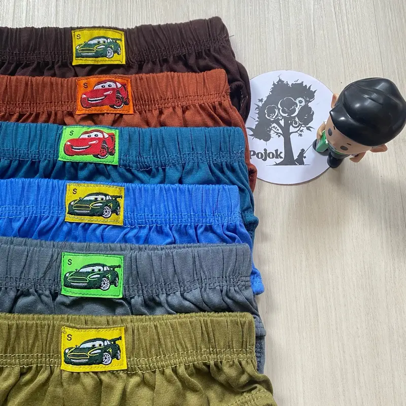 (6pc) CD anak laki-laki logo CAR // Celana dalam anak laki2 model polos bahan katun halus kualitas premium 6