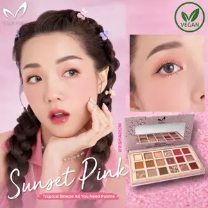 [Special Sara Wijayanto] BPOM VILEVARA 18 Colours Vegan Eyeshadow Palette Matte Gliter Halal waterproof tahan lama