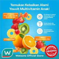 Gambar Youvit Multivitamin Anak dengan Vitamin C, Vitamin D, Zink, Sayur, dan Buah untuk Tumbuh Kembang dan Imunitas Anak 30'S dari Watsons Indonesia Official Store Kab. Tangerang 2 Tokopedia