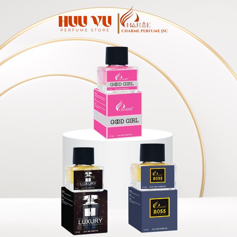 CHARME PERFUME - Combo 2 : Charme Luxury 5ml - Charme Boss 5ml - Charme Good Girl 5ml Xịt Thơm Cosmetic Perfume ( Dạng chấm )