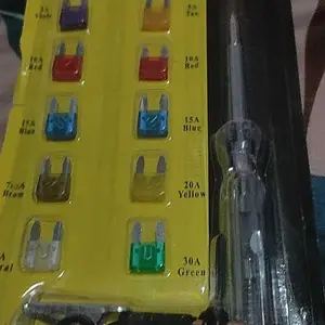 Set Mini Fuse Sekring 10 PCS Mobil Set Alat Penguji Tester Multifungsi Set Auto Plug In Fuse Tester 3-30AMP Berkualitas