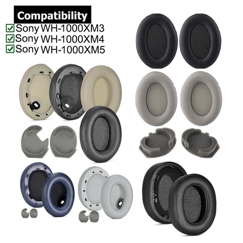 Miếng Đệm Tai Tương Thích Sony WH-1000XM5 WH-1000XM4 WH-1000XM3 WH 1000XM5 1000XM4 1000XM3, Miếng Đệm Tai Nghe, Miếng Bọt Biển Tai Nghe, Nút Bịt Tai Thay Thế, Phụ Kiện Sửa Chữa, 1 Cặp