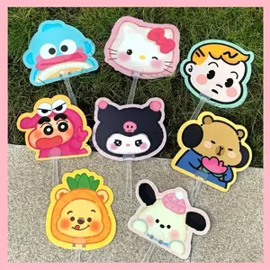 Kipas Tangan Lucu Edisi Cartoon Karakter Premium Untuk Hadiah Souvenir 1 PC portable random Plastik